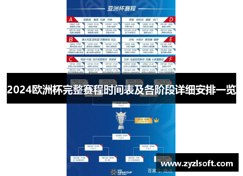 2024欧洲杯完整赛程时间表及各阶段详细安排一览